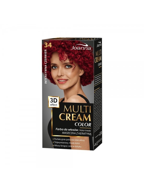 Joanna Multi Cream Colour Haarverf /34/ Intens rood