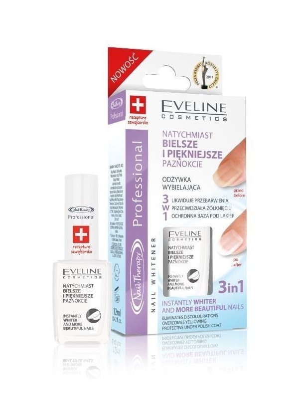 Eveline 3in1 blekende nagelconditioner 12 ml