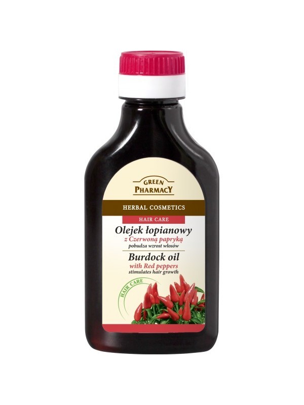 Green Pharmacy Olie voor hoofdhuid en haar Burdock, Paprika 100 ml