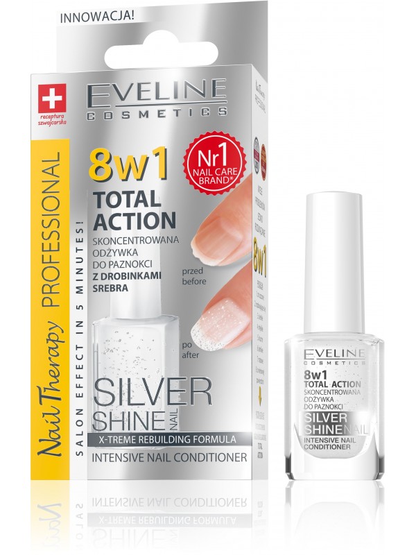 Eveline Nagelconditioner 8in1 SILVER 12 ml