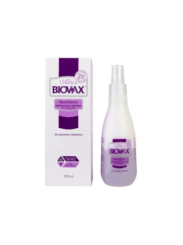 L'biotica BIOVAX leave-in conditioner for dark hair 200 ml