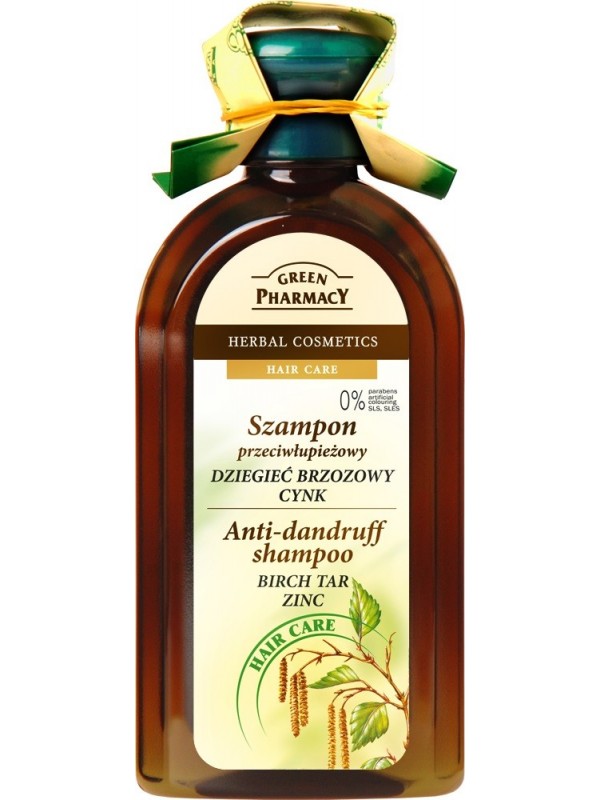 Green Pharmacy Anti-dandruff hair shampoo Birch tar, Zinc 350 ml