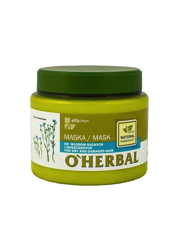 O'Herbal Mask for dry and damaged hair with flax extract 500 ml