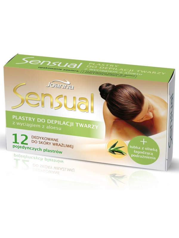 Joanna SENSUAL Wax strips for face depilation with aloe vera extract