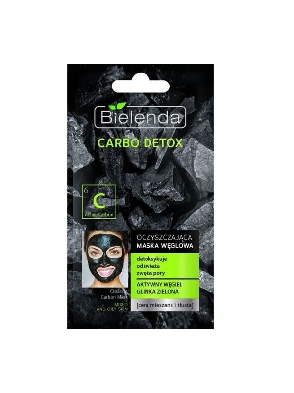 Bielenda CARBO DETOX koolstofmasker voor gecombineerde en vette huid 8 ml