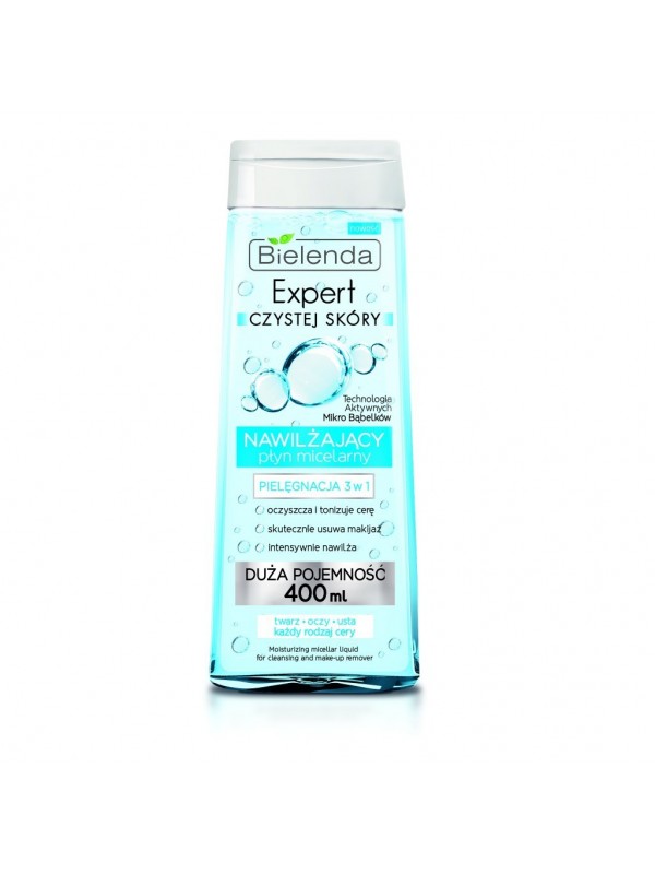 Bielenda SKIN CLINIC Clean Skin Expert Nawilżający płyn micelarny 3 w1 400 ml