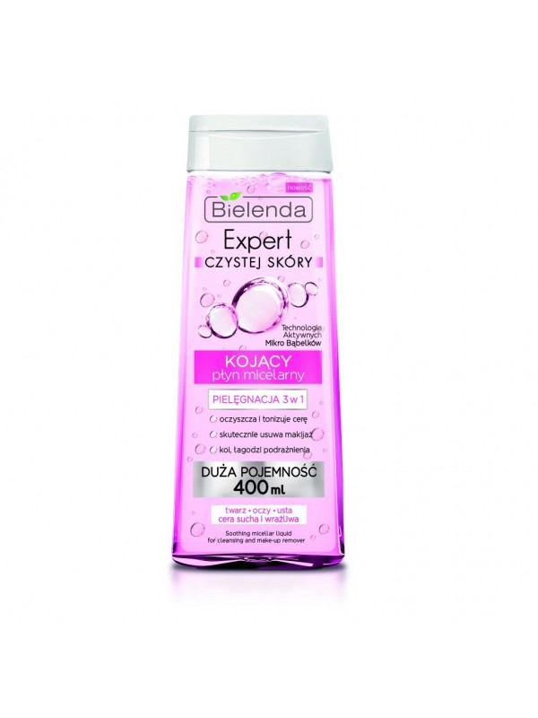 Bielenda SKIN CLINIC Clean Skin Expert Kojący płyn micelarny 3 w 1 400 ml