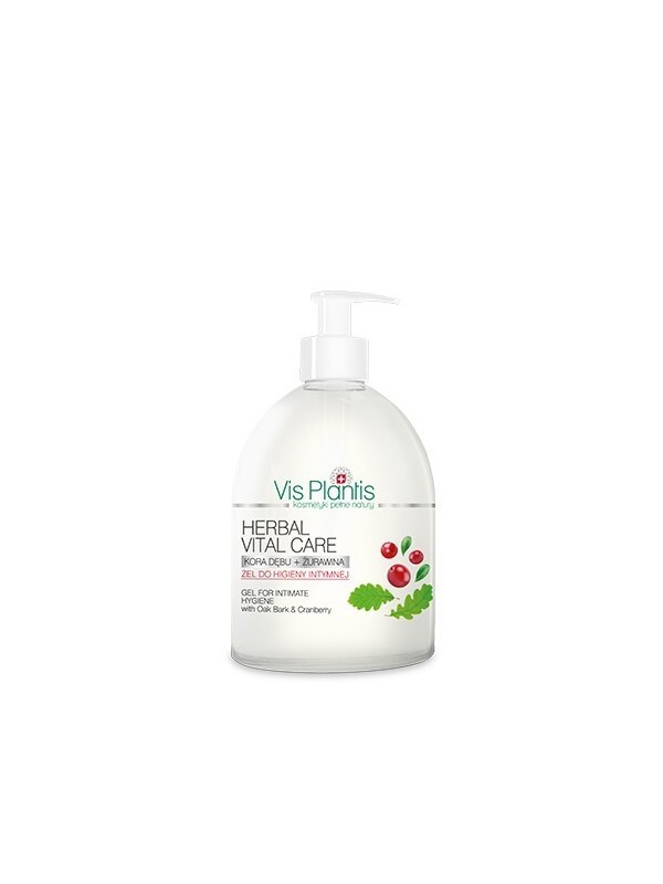 Vis Plantis Herbal Vital Care Gel voor intieme hygiëne Eikenschors, cranberry 500 ml