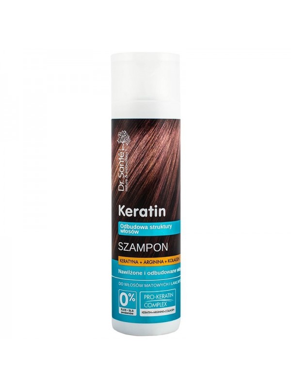 Dr. Santé Keratin Hair Shampoo with keratin, arginine and collagen for dull and brittle hair 250 ml