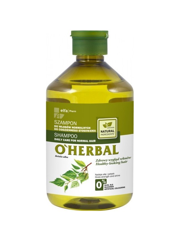 O'Herbal Shampoo voor normaal haar voor dagelijks gebruik met berkenextract 500 ml