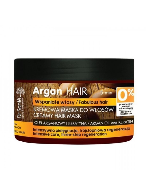 Dr. Santé Argan Hair Romig, regenererend haarmasker met arganolie en keratine 300 ml