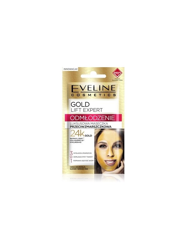 Eveline Gold Lift Expert luxury face mask with 24K gold 7 ml