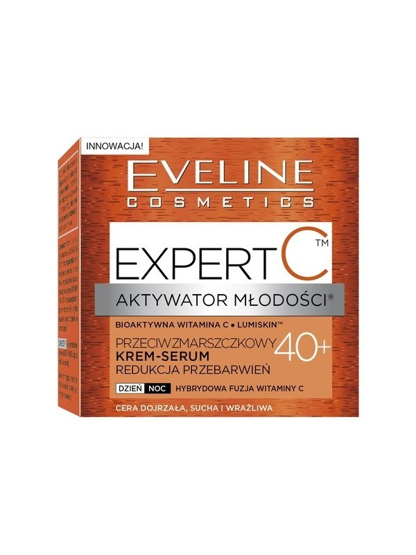 Eveline Expert C Youth Activator anti-rimpel creme - serum vermindering van verkleuringen 40+ dag/nacht 50 ml