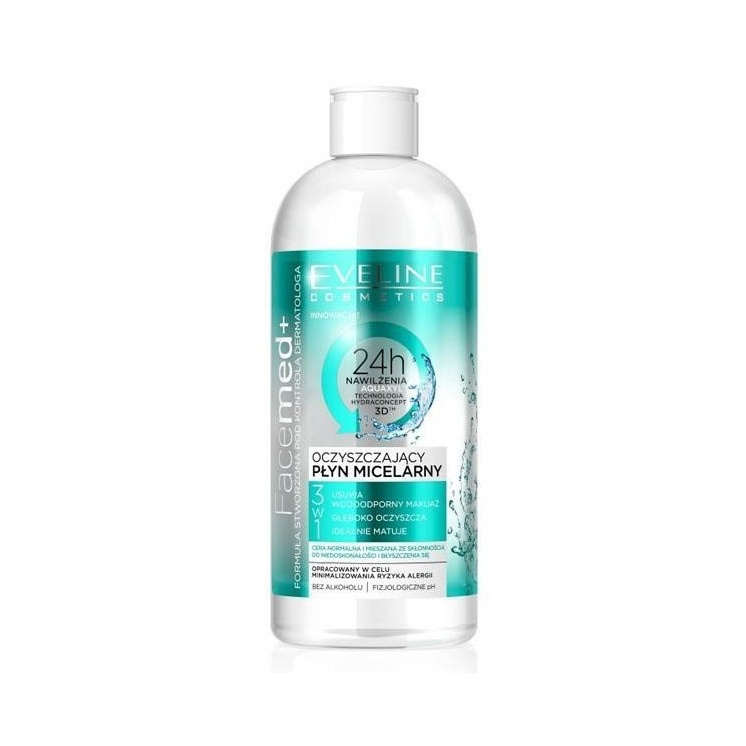 Eveline Facemed+ Cleansing Micellar Liquid 3in1 for normal and combination skin 400 ml