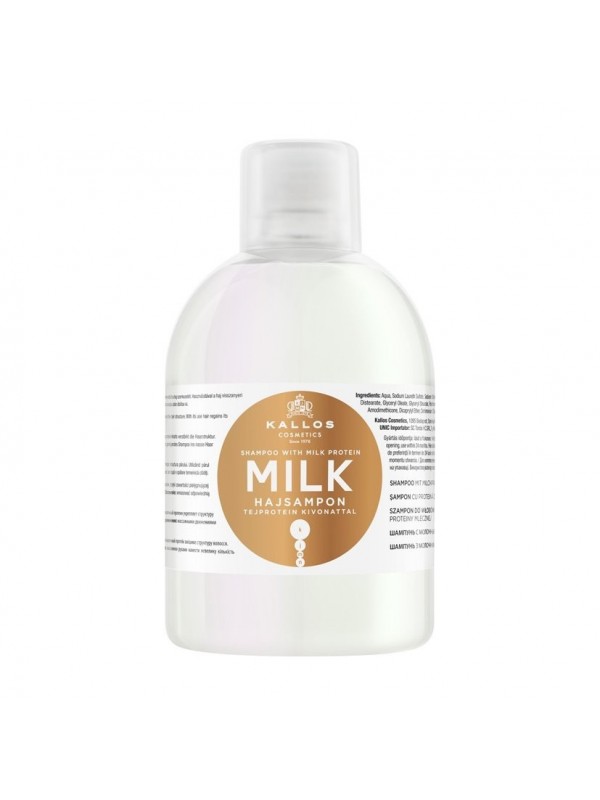 Kallos Hair shampoo with milk protein extract Milk 1000 ml