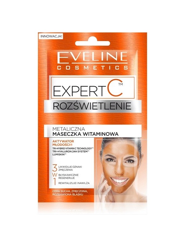 Eveline Expert C Illuminating Metallic vitamin mask - sachet 2x5 ml