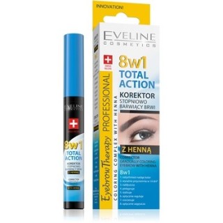 Eveline Eyebrow color corrector with henna 8in1 Total Action