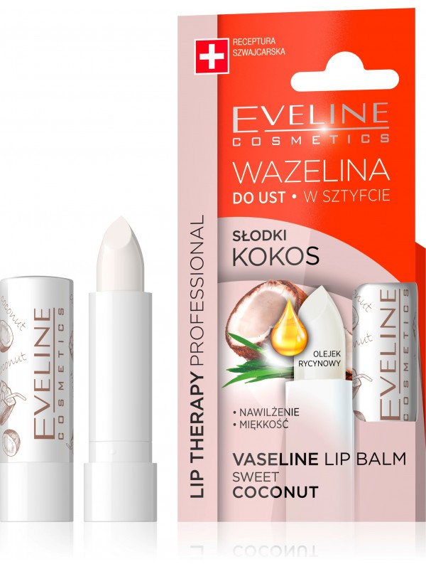 Eveline Lip Therapy Vaseline Lipstick Sweet Coconut 4 g