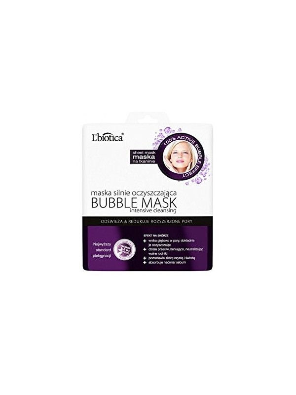 L'biotica BUBBLE MASK CLEANSING MASK 23 ml FABRIC