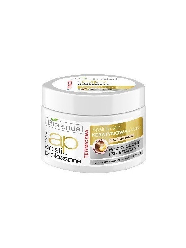 Bielenda Artisti Professional Color Keratin Keratine Masker voor droog en beschadigd haar 200 ml