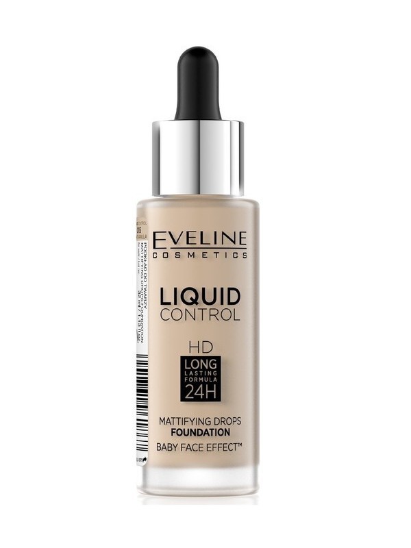 Eveline Liquid Control Foundation in Dropper /010/ Light Beige 32 ml