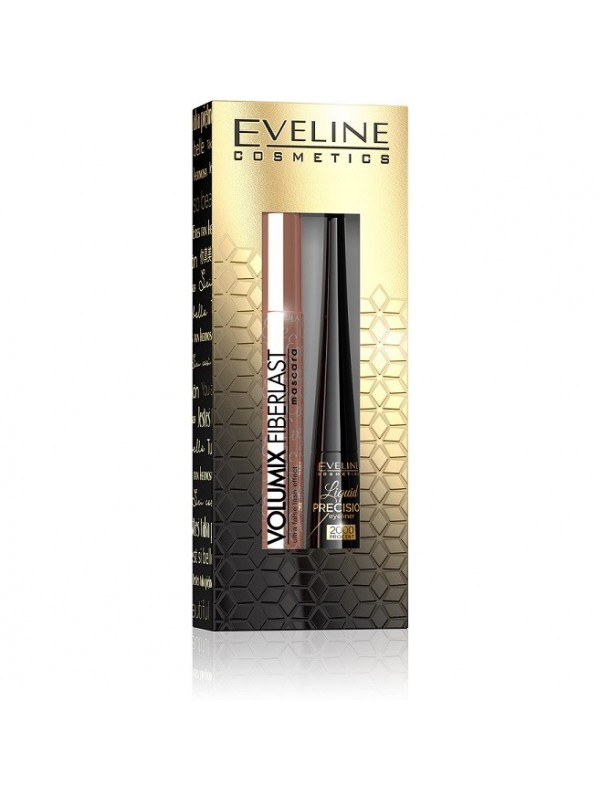 Eveline make-up cadeauset (Fiberlast+Eyeliner Liquid Precision Black)-0349