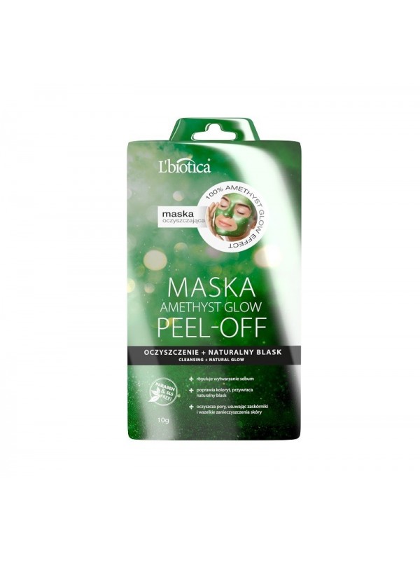 L'biotica PEEL-OFF MASKER AMETHYST GLOW REINIGENDE GLOW 10g