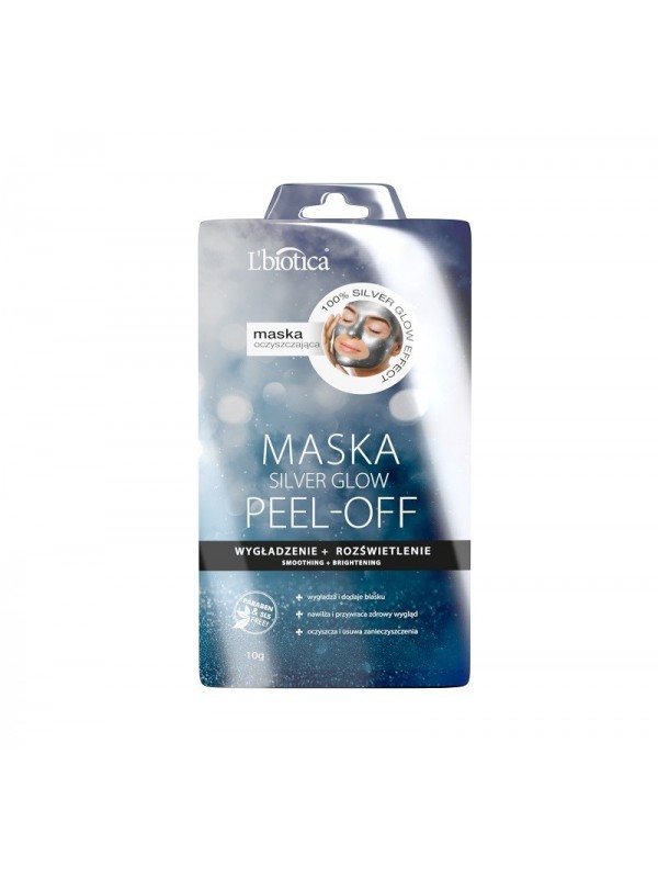 L'biotica PEEL-OFF MASK SILVER GLOW SMOOTHING AND ILLUMINATING 10 g