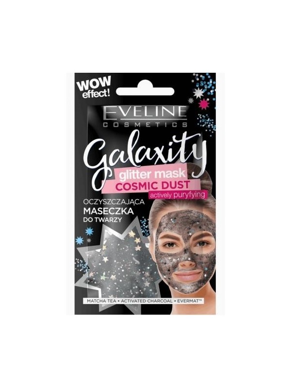 Eveline Glitter Mask Black Reinigend gezichtsmasker 10 ml