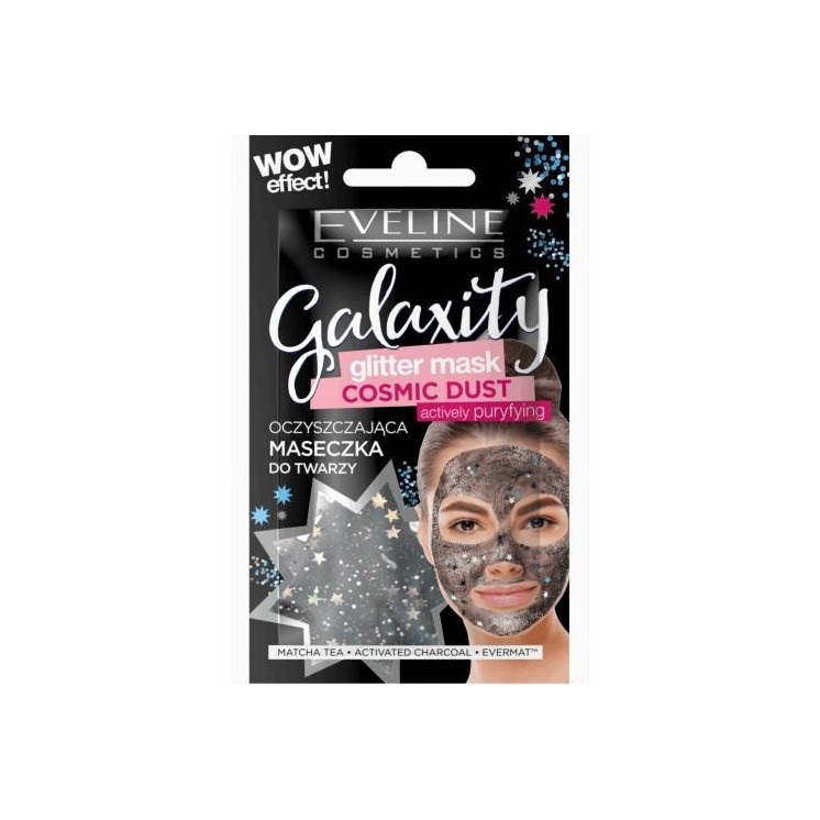 Eveline Glitter Mask Black Cleansing face mask 10 ml