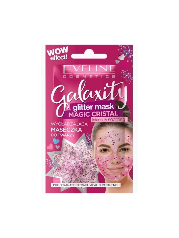 Eveline Glitter Mask Pink Smoothing face mask 10 ml