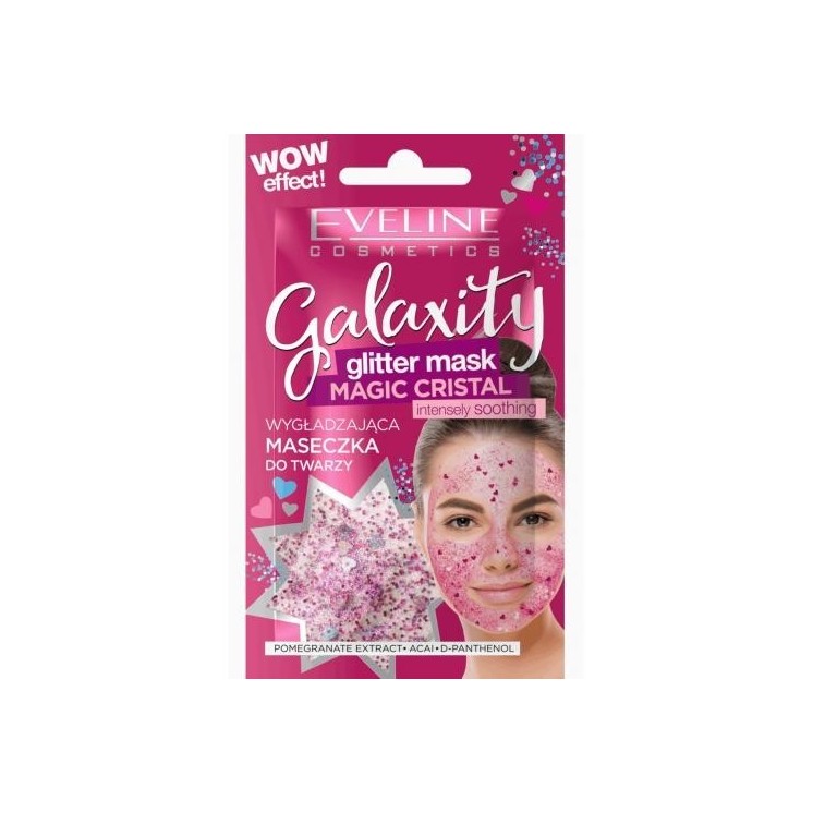 Eveline Glitter Mask Pink Smoothing face mask 10 ml