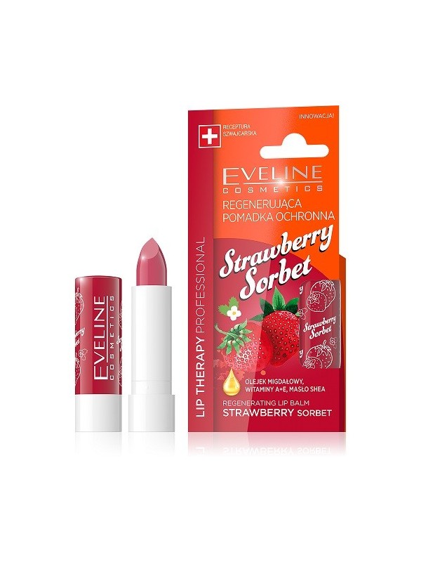 Eveline Lip Therapy Regenerating Lipstick Strawberry Sorbet 4 g