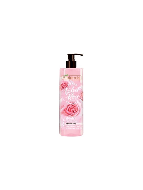 Bielenda SUPER SKIN DIET Velvet Rose regenererende olie voor bad en douche Rose 400 ml