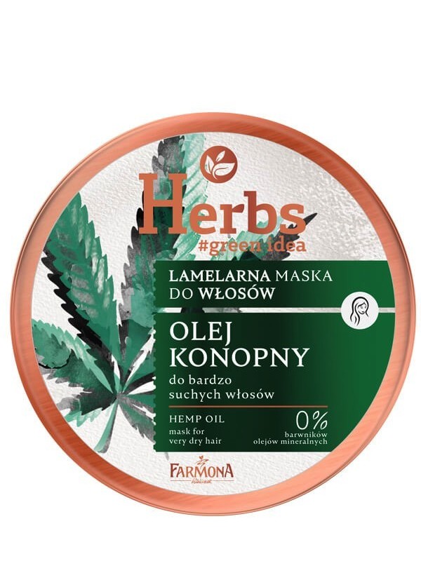 Farmona Herbs Lamellar Hair Mask Hemp Oil for very dry hair 250 ml