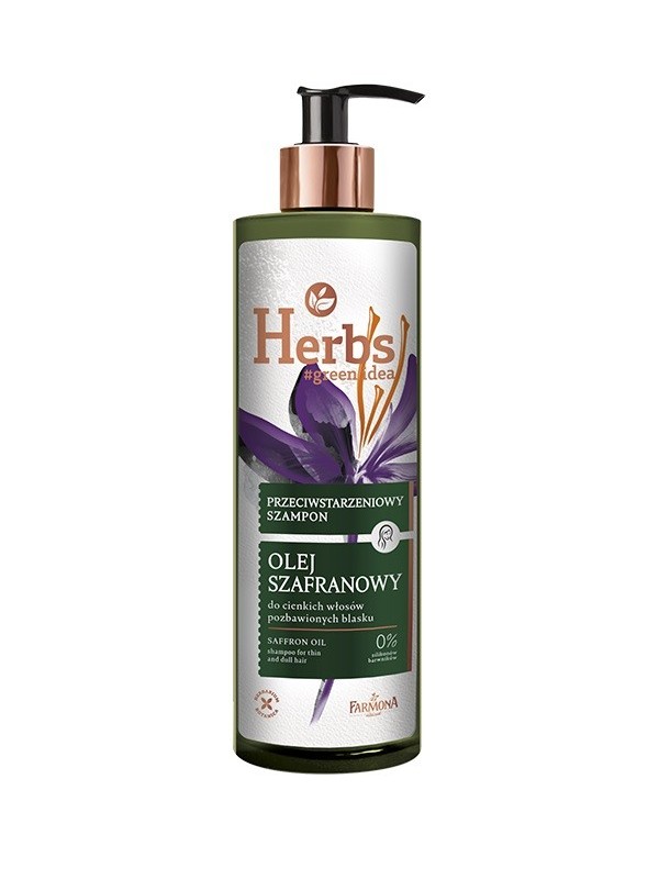 Farmona Herbs Anti-aging Shampoo Saffraanolie voor dun en dof haar 400 ml