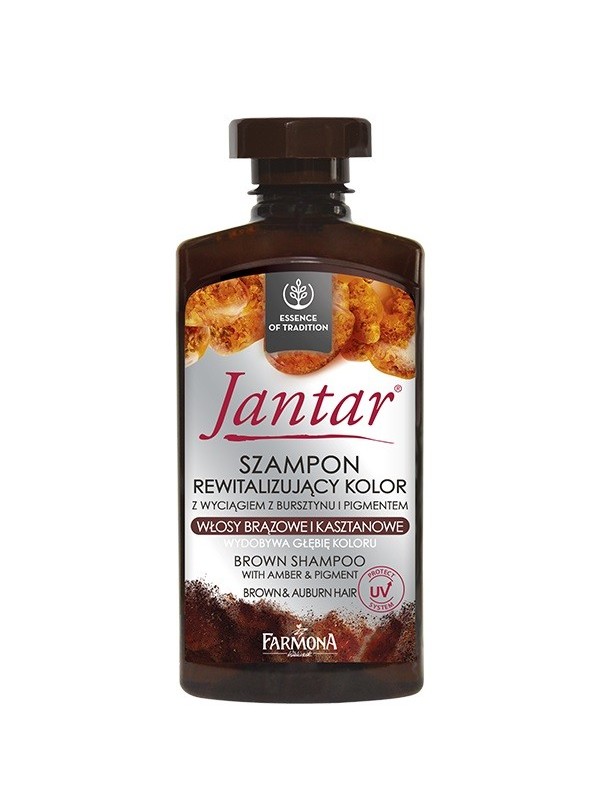 Farmona Jantar Shampoo revitaliseert de kleur van bruin en kastanjebruin haar 330 ml