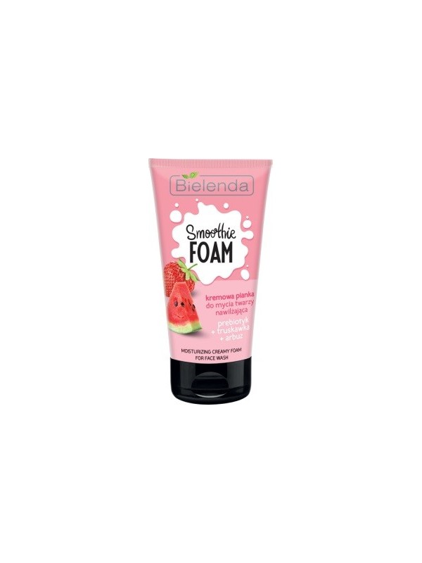 Bielenda SMOOTHIE FOAM Moisturizing Creamy Face Washing Foam PREBIOTIC + STRAWBERRY + WATERMELON 135 g