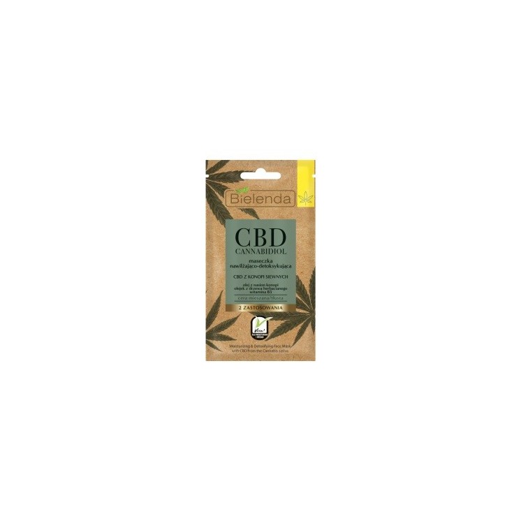 Bielenda CBD Cannabidiol Moisturizing and detoxifying mask with CBD hemp for mixed / oily skin 8 g