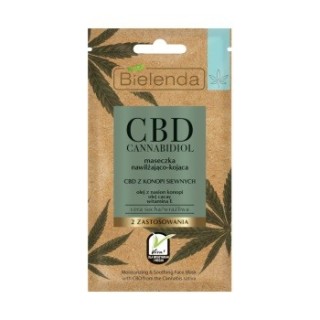 Bielenda CBD Cannabidiol Moisturizing and soothing mask with CBD from hemp for dry / sensitive skin 8 g