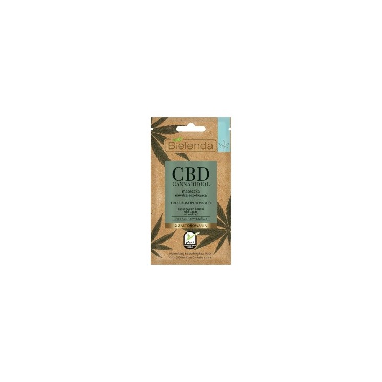 Bielenda CBD Cannabidiol Moisturizing and soothing mask with CBD from hemp for dry / sensitive skin 8 g