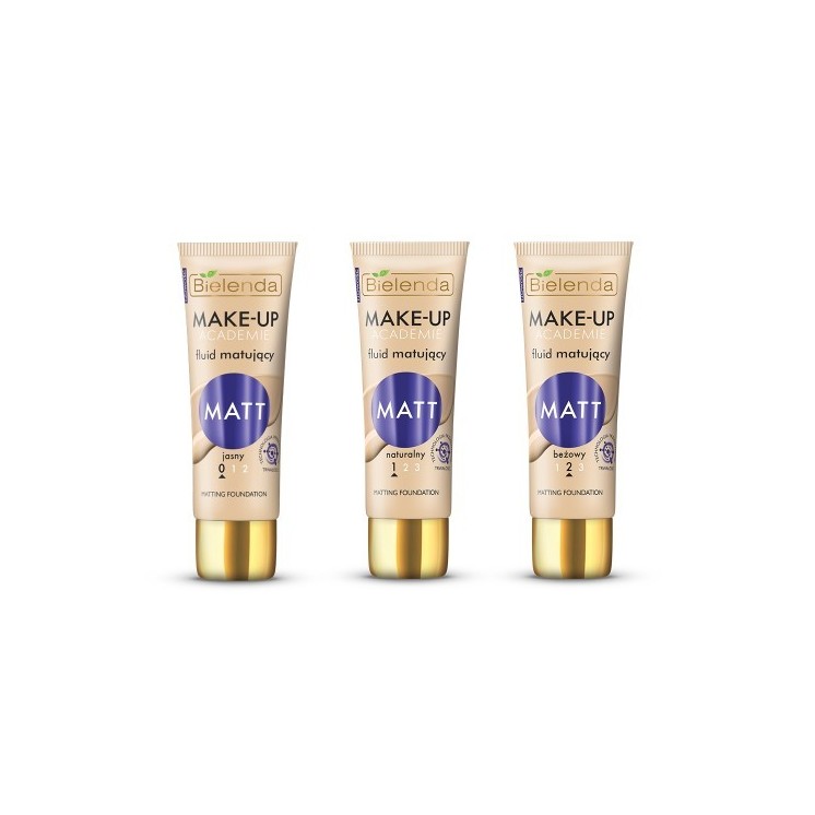 Bielenda MAKE-UP ACADEMIE Mattierendes Fluid MATT – Beige, 30 g