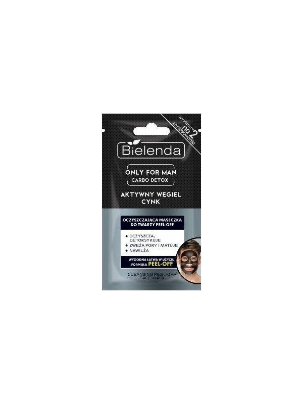 Bielenda ONLY FOR MAN Reinigend gezichtsmasker PEEL-OFF 2x5 g