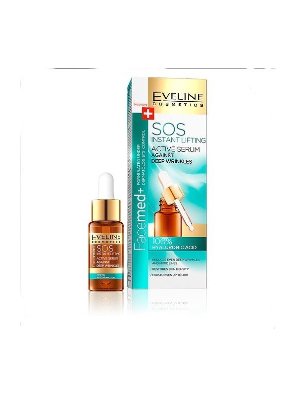 Eveline FaceMed 100% hyaluronic acid serum dressing for deep wrinkles 18 ml