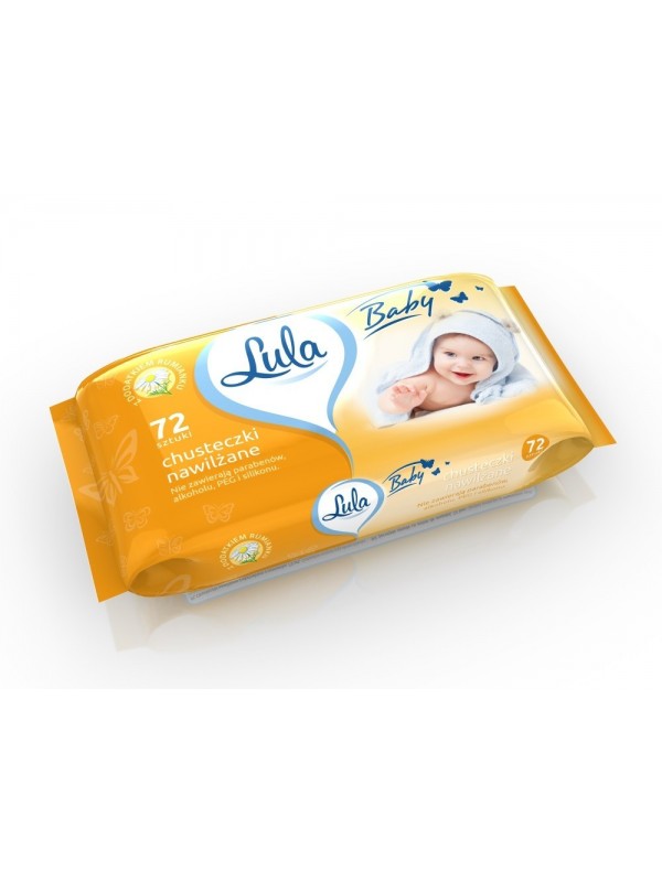 LULA Wet wipes with chamomile72 pieces