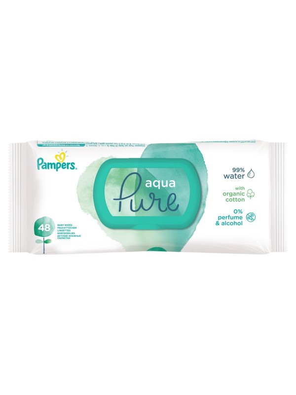 Pampers Aqua Pure vochtige doekjes 48 stuks