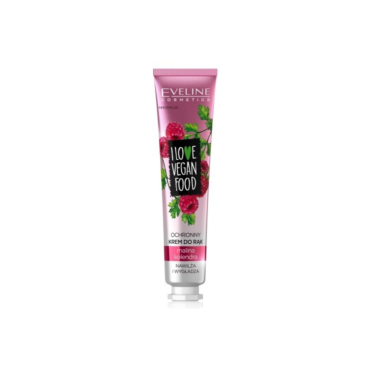 Eveline I LOVE VEGAN FOOD Raspberry and Coriander protective hand cream 50 ml