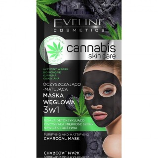 Eveline Cannabis 3in1 Cleansing and matting carbon face mask 7 ml