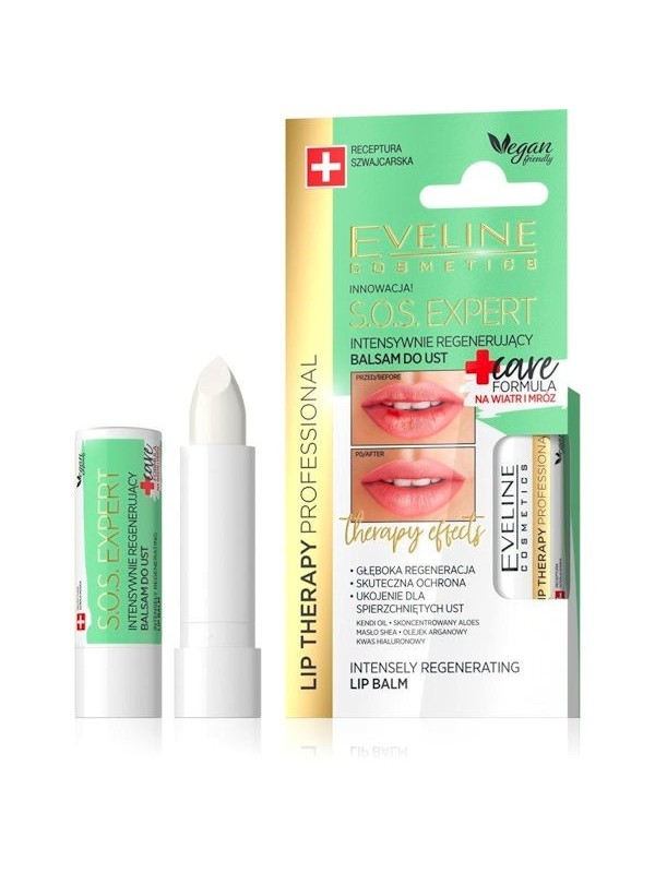 Eveline Lip Therapy SOS EXPERT regenererende lippenbalsem tegen vorst en wind 4 gr