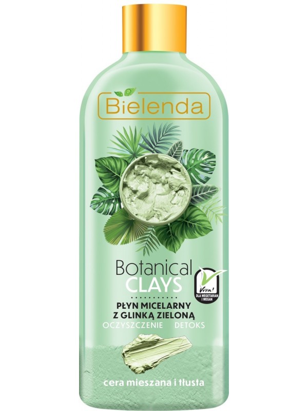 Bielenda Botanical Clays vegan Micellaire vloeistof met groene klei 500 ml